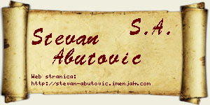 Stevan Abutović vizit kartica